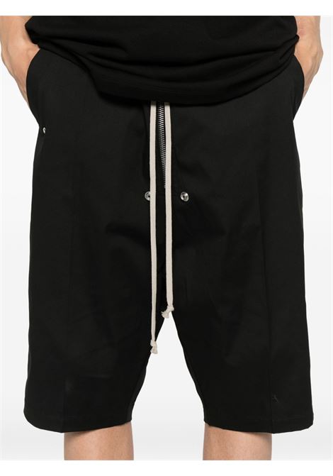 Shorts con coulissse in nero Rick owens - uomo RICK OWENS | RU02E1349TE09